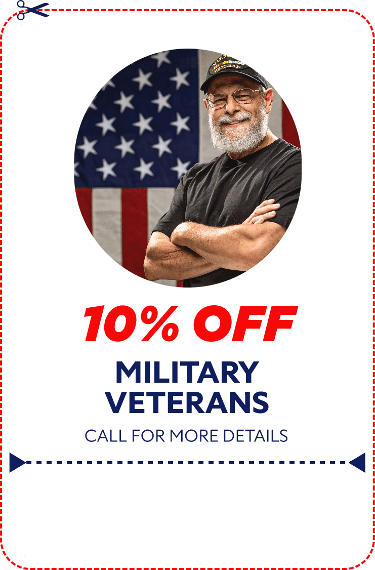 10% OFF Military Veterans